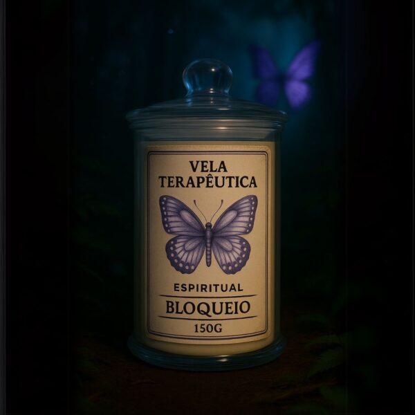 Vela Terapêutica Borboleta - Bloqueio - 150g